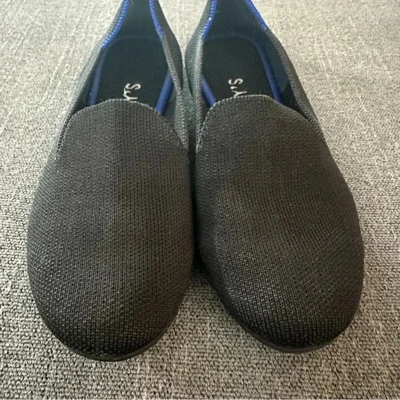 Rothy's black round toe flats 5.5 slip on washable sustainable work comfortable - Picture 4 of 8